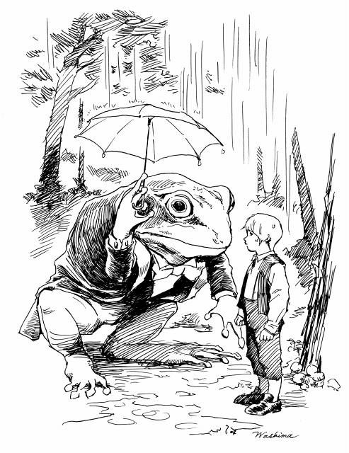 A frog and a boy